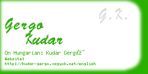 gergo kudar business card